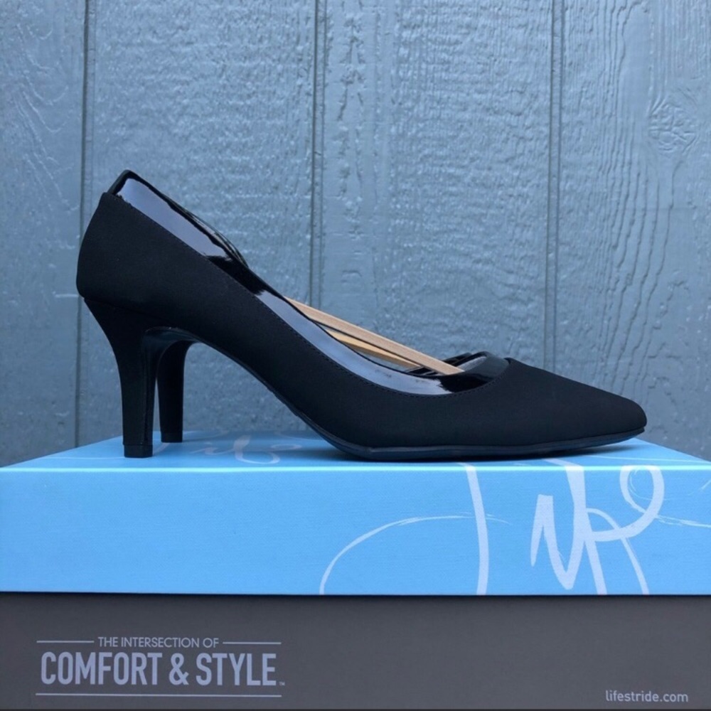 New LifeStride Swann D’Orsay Pumps Black NIB
